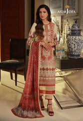 Asim Jofa Asra '23 Ajas-10 Designers Embroidered Stitched 3 Pcs