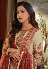 Asim Jofa Asra '23 Ajas-10 Embroidered Cambric (3-Pcs)