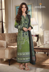 Asim Jofa Asra '23 Ajas-14 Designers Embroidered Stitched 3 Pcs