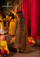 Chamak Damak By Asim Jofa Ajcdb-08 Emb Twisted Silk Stitched 3 Pcs