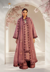 Asim Jofa Luxury Lawn Ajellb-02 Emb Stitched 3 Pcs