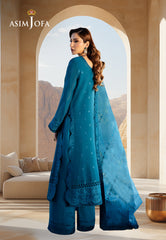Asim Jofa Luxury Lawn Ajellb-17 Emb Stitched 3 Pcs