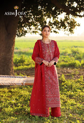 Asim Jofa Luxury Stitched Lawn Ajellb-06 Emb 3 Pcs
