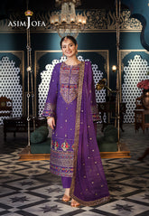 Limited Edition By Asim Jofa Vol-02 Ajfileb-16 Cambric Stitched 3 Pcs