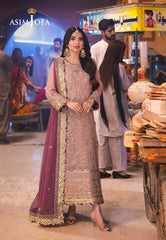 Asim Jofa Chamkeeli Ajkk-04 Embroidered Chiffon 3 Pcs