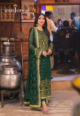 Asim Jofa Chamkeeli Ajkk-22 Embroidered Chiffon 3 Pcs