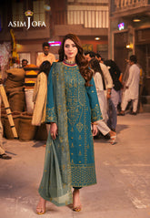 Chamkeeli Pret By Asim Jofa Ajkkb-27 Emb Twisted Silk Stitched 3 Pcs