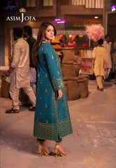 Chamkeeli Pret By Asim Jofa Ajkkb-27 Emb Twisted Silk Stitched 3 Pcs