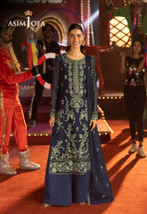 Asim Jofa Stitched 3 Piece Luxury Chiffon Collection AJLFB-01