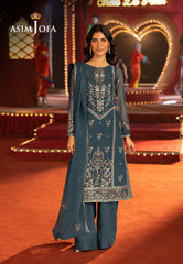 Luxury Festive Rejoice By Asim Jofa Ajlffb-15 Emb Chiffon Stitched 3 Pcs