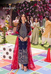 Asim Jofa Jag Mag Pret Ajmjb-07 Embroidered Chiffon Stitched 3 Pcs
