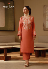 Asim Jofa Essential Pret Drop 7 Ajpb-128 Embroidered Cambric 2 Pcs