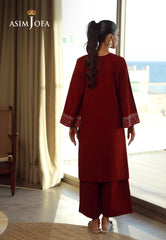 Asim Jofa Essential Pret Drop 7 Ajpb-136 Embroidered Slub Rib Lawn 2 Pcs