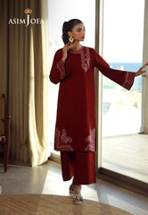 Asim Jofa Essential Pret Drop 7 Ajpb-136 Embroidered Slub Rib Lawn 2 Pcs