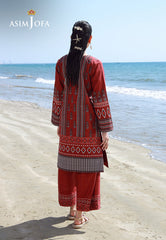 Asim Jofa Essential Pret Drop 7 Ajpb-141 Printed Check Dobby 2 Pcs