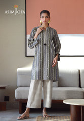 Asim Jofa Essential Pret Drop 7 Ajpb-142 Printed Check Dobby 2 Pcs