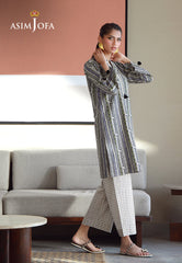 Asim Jofa Essential Pret Drop 7 Ajpb-142 Printed Check Dobby 2 Pcs