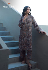 Asim Jofa Essential Pret Drop 7 Ajpb-143 Printed Check Dobby 2 Pcs