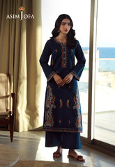 Asim Jofa Essential Pret Drop 7 Ajpb-145 Embroidered Slub Rib Lawn 2 Pcs