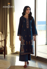 Asim Jofa Essential Pret Drop 7 Ajpb-145 Embroidered Slub Rib Lawn 2 Pcs