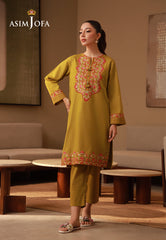 Asim Jofa Essential Pret Drop 7 Ajpb-146 Embroidered Slub Rib Lawn 2 Pcs