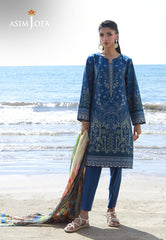 Asim Jofa Essential Pret Drop 7 Ajpb-154 Printed Arabic Lawn 3 Pcs