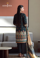 Asim Jofa Essential Pret Drop 7 Ajpb-158 Printed Arabic Lawn 3 Pcs