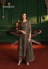 Asim Jofa Premium Festive Pret Ajpfb-21 Embroidered Chiffon Stitched 3 Pcs