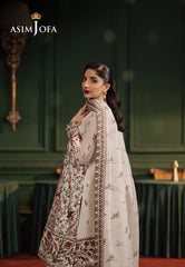 Asim Jofa Premium Festive Ajpfb-30 Emb Cotton Net Stitched 3 Pcs