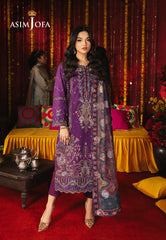 Asim Jofa Rania Jacquard Festive Pret Ajrab-22 Embroidered Jacquard Stitched 3 Pcs