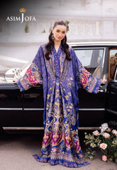 Charmeuse Silk Pret By Asim Jofa Ajrsb-06 Digitally Printed Emb Blended Silk 1 Pc