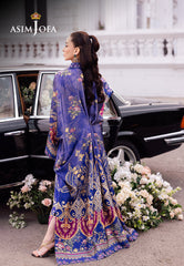 Charmeuse Silk Pret By Asim Jofa Ajrsb-06 Digitally Printed Emb Blended Silk 1 Pc