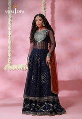 Asim Jofa Unstitched 3 Piece Festive Formals Suit-AJULFI-05 Embroidered Chiffon Unstitched 3 Pcs