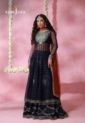 Asim Jofa Unstitched 3 Piece Festive Formals Suit-AJULFI-05 Embroidered Chiffon Unstitched 3 Pcs