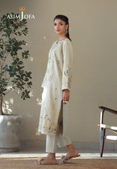 Asim Jofa Essential Pret Drop 7 Ajpb-131 Printed Rib Lawn 2 Pcs