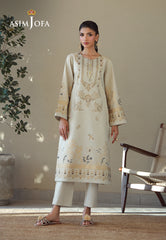 Asim Jofa Essential Pret Drop 7 Ajpb-131 Printed Rib Lawn 2 Pcs