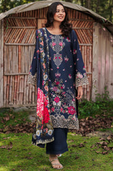 The Silent Pine Tale | Afsanah By Ramsha Unstitched 3 Piece Summer Suit-AL-102