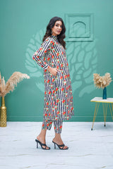 Suitsu Stitched Summer Co Ords Set Drop-1 Suit-Striped Cerise