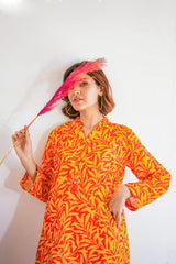 Suitsu Stitched Summer Co Ords Set Drop-1 Collection'2025-Fiery Bloom