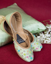 On Your Feets Emb Khussa-Mint Blossom