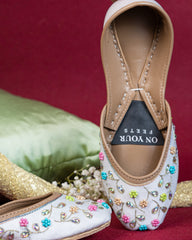 On Your Feets Emb Khussa-Ivory Blossom
