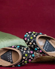 On Your Feets Casual Khussa-Midnight Bloom