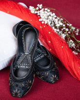 On Your Feets Emb Khussa-Snow flake (Black)