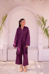 Tehzeeb Threads Solids Collection-Royal Bliss Solid Set | Stitched - 2 piece | Shirt & Trouser