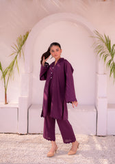 Tehzeeb Threads Solids Collection-Royal Bliss Solid Set | Stitched - 2 piece | Shirt & Trouser