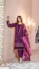 Dressline 3 Piece Ready-To-Wear Emb Banadora Lawn Stitched Collection