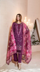 Dressline 3 Piece Ready-To-Wear Emb Banadora Lawn Stitched Collection