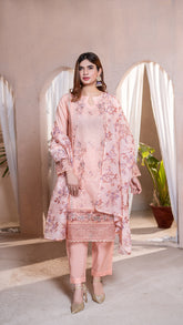 Dressline 3 Piece Ready-To-Wear Emb Banadora Lawn Stitched Collection