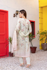 Dressline UnStitched 3 Piece Premium Chikankari & Cutwork Emb Digital Printed Lawn Collection