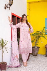 Dressline UnStitched 3 Piece Premium Chikankari & Cutwork Emb Digital Printed Lawn Collection
